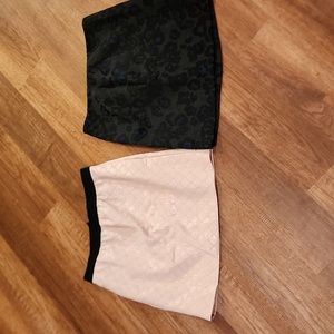 2 Skirt Bundle - pink shimmer and black&blue cheetah read description for sizing